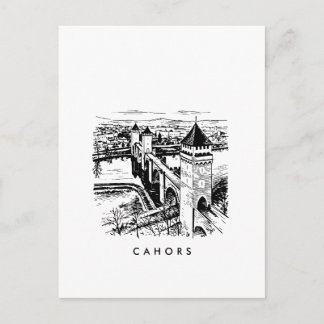Cahors  Pont Valentre  Affiche Vintage Lot  Deco M Postkarte
