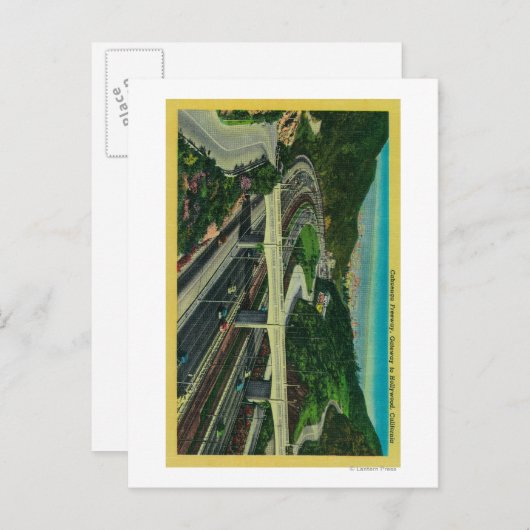 Cahuenga Freeway, Gateway zu Hollywood Postkarte (Vorne/Hinten)
