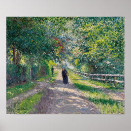 Caillebotte - Alley von der Villa der Blume Poster