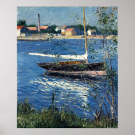 Caillebotte - Boot auf dem Festland auf der Seine Poster