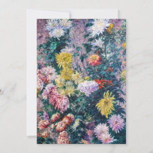 Caillebotte - Chrysanthemen, weiß und gelb Dankeskarte
