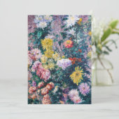 Caillebotte - Chrysanthemen, weiß und gelb Einladung (Stehend Vorderseite)