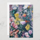 Caillebotte - Chrysanthemen, weiß und gelb Einladung (Vorne/Hinten)
