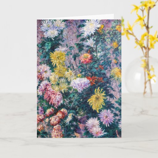 Caillebotte - Chrysanthemen, weiß und gelb Karte (Gelbe Blume)