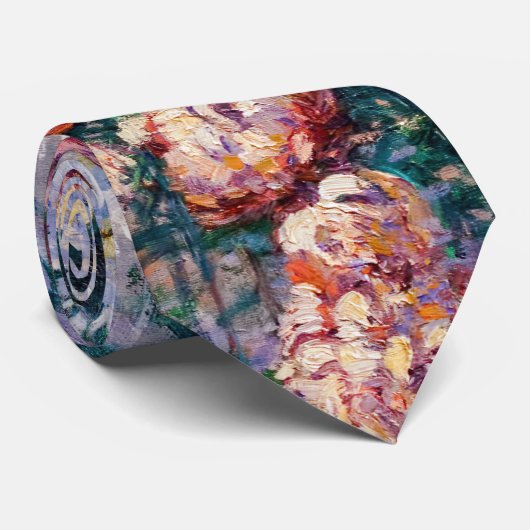 Caillebotte - Chrysanthemen, weiß und gelb Krawatte (Gerollt)