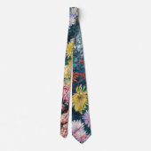 Caillebotte - Chrysanthemen, weiß und gelb Krawatte (Rückseite)