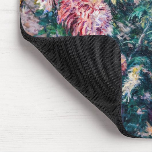 Caillebotte - Chrysanthemen, weiß und gelb Mousepad (Ecke)