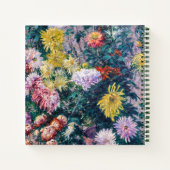 Caillebotte - Chrysanthemen, weiß und gelb Notizblock (Rückseite)