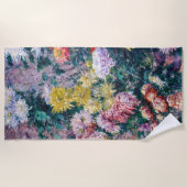 Caillebotte - Chrysanthemen, weiß und gelb Strandtuch (Vorderseite)