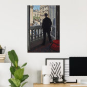 Caillebotte - Ein junger Mann an seinem Fenster Poster (Heimbüro)