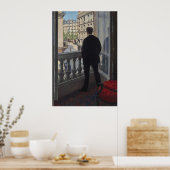 Caillebotte - Ein junger Mann an seinem Fenster Poster (Küche)
