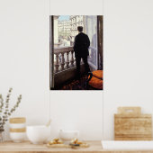 Caillebotte - Junger Mann an seinem Fenster Poster (Küche)