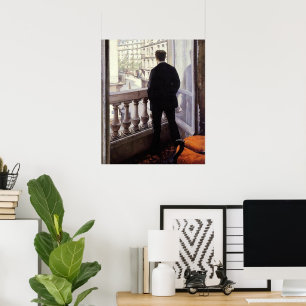 Caillebotte - Junger Mann an seinem Fenster Poster