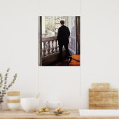 Caillebotte - Junger Mann an seinem Fenster Poster (Küche)