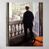 Caillebotte - Junger Mann an seinem Fenster Poster (Vorne)