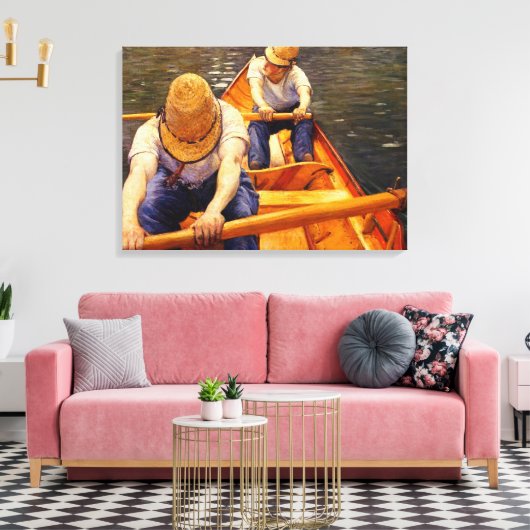 Caillebotte - Oarsmen Leinwanddruck (Insitu (Wohnzimmer))