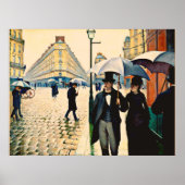 Caillebotte - Paris am Regentag Poster (Vorne)