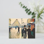 Caillebotte - Paris am Regentag Postkarte (Stehend Vorderseite)
