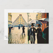 Caillebotte - Paris am Regentag Postkarte (Vorne/Hinten)