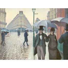 Caillebotte Paris Straße bei regnerischem Wetter C Poster