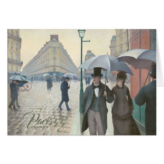 Caillebotte Paris Street in regnerischer Wetterkar (Vorderseite (Horizontal))