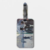 Caillebotte - Paris Street; Rainy Day - QR Code Gepäckanhänger (Rückseite vertikal)