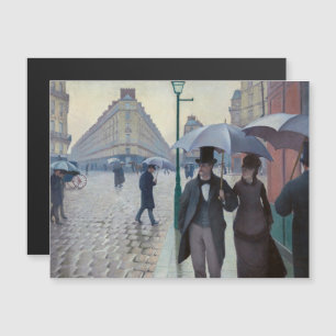 Caillebotte - Pariser Straße Regentag Magnetkarte