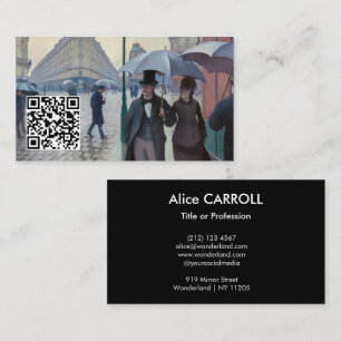 Caillebotte - Pariser Straße; Regentag - QR-Code Visitenkarte