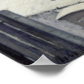 Caillebotte - Schneeflocken (Schneeeffekt) Poster (Ecke)