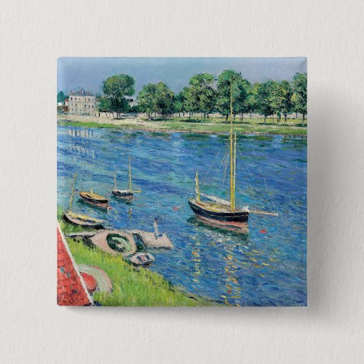 Caillebotte - Seine bei Argenteuil, Boote vor Anke Button (Vorderseite)