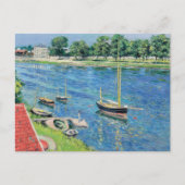 Caillebotte - Seine in Argenteuil, Boote vor Anker Postkarte (Vorderseite)