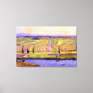 Caillebotte's La Plaine de Gennevilliers Leinwanddruck