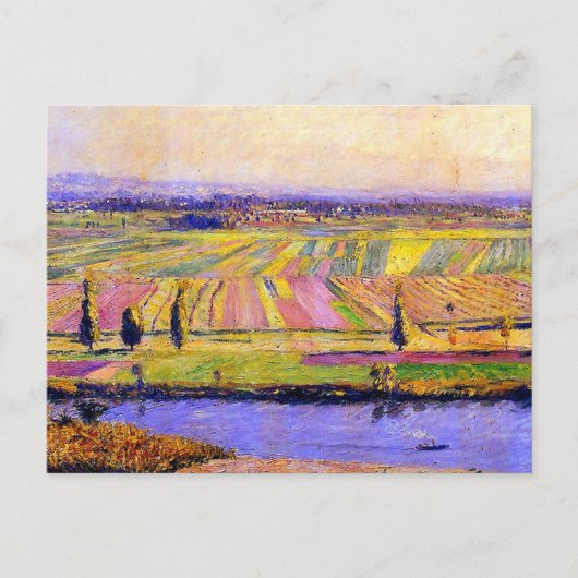 Caillebotte's La Plaine de Gennevilliers Postkarte (Vorderseite)