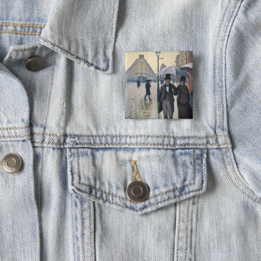 Caillebotte's Rue de Paris, temps de pluie Button (Beispiel)