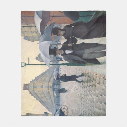 Caillebotte's Rue de Paris, temps de pluie Fleecedecke (Vorderseite)