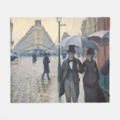 Caillebotte's Rue de Paris, temps de pluie Fleecedecke (Vorderseite (Horizontal))