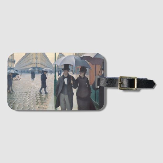 Caillebotte's Rue de Paris, temps de pluie Gepäckanhänger (Vorderseite (Horizontal))