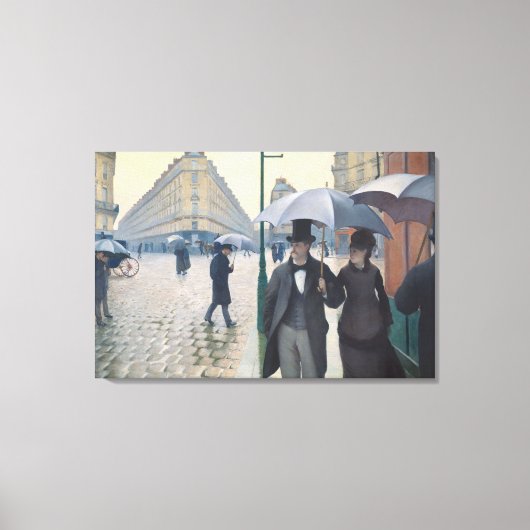 Caillebotte's Rue de Paris, temps de pluie Leinwanddruck (Vorderseite)