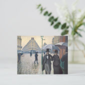 Caillebotte's Rue de Paris, temps de pluie Postkarte (Stehend Vorderseite)