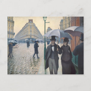 Caillebotte's Rue de Paris, temps de pluie Postkarte