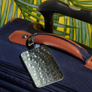 Caiman Alligator Skin-Effect Wildlife Theme Gepäckanhänger
