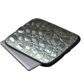 Caiman Crocodile Imitate Alligator-Skin-Design Laptopschutzhülle (Vorne Knopf)