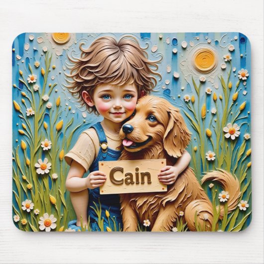 CAIN ~ Birthday Golden Retriever ~ Mousepad (Vorne)