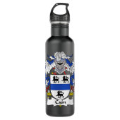Cain Coat of Arms Family Crest Edelstahlflasche (Vorderseite)