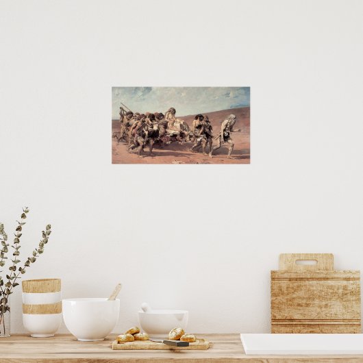 Cain Flying vor Jehovas Fluch Poster (Küche)