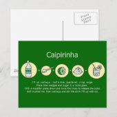 Caipirinha, brasilianischer Drink Postkarte (Vorne/Hinten)