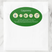 Caipirinha, brasilianisches Getränk Ovaler Aufkleber (Tasche)