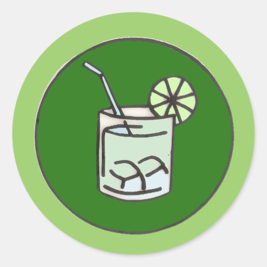 Caipirinha, brazilian, runder aufkleber (Vorderseite)
