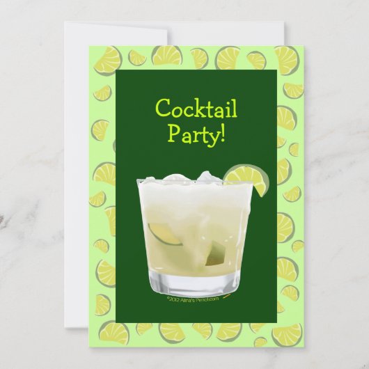 Caipirinha Cocktail Party Einladung individuell an (Vorderseite)