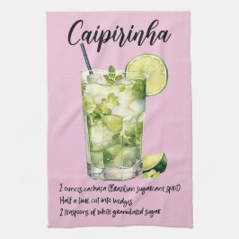 Caipirinha Cocktail Rezept Geschirrtuch